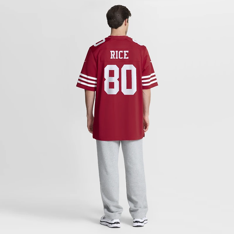 Men's Nike Jerry Rice Scarlet San Francisco 49ers Retired Game Player Jersey