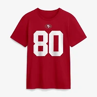 Men's Nike Jerry Rice Scarlet San Francisco 49ers Retired Name & Number T-Shirt