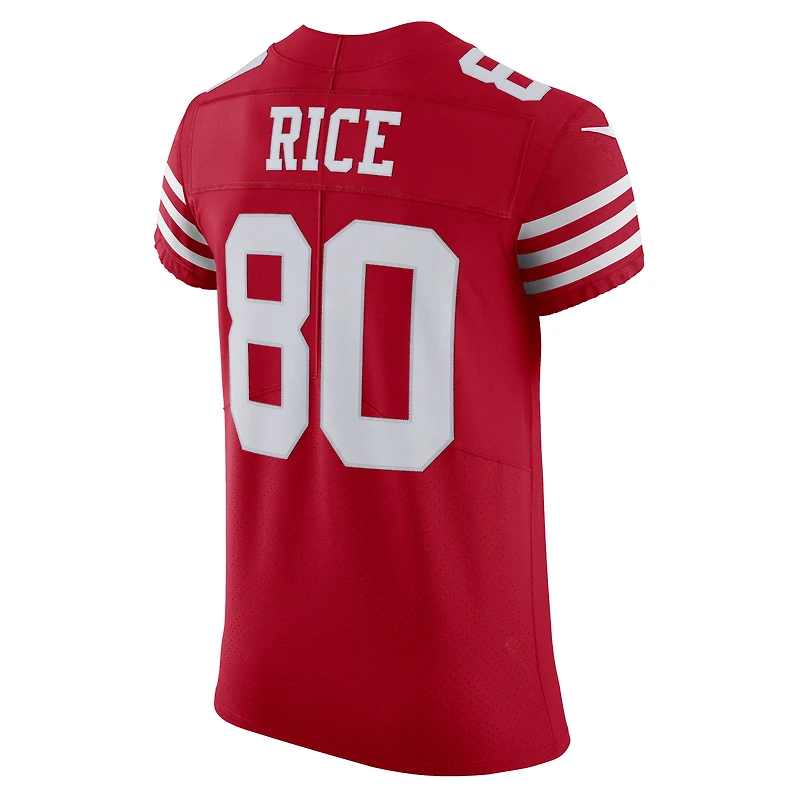 Maillot de joueur retraité Nike Jerry Rice Scarlet des San Francisco 49ers Vapor Elite pour homme