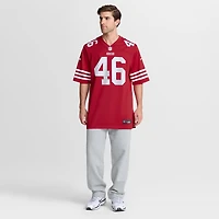 Maillot de match Nike Jon Weeks Scarlet des San Francisco 49ers pour homme