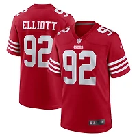 Maillot de match l'équipe Nike Jordan Elliott Scarlet des San Francisco 49ers pour homme