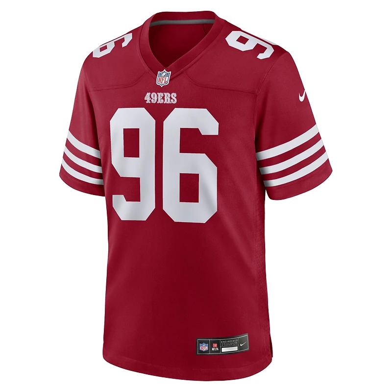 Maillot Nike Jordan Jefferson Scarlet pour homme, équipe des 49ers de San Francisco