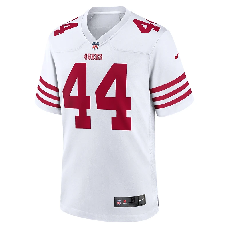 Maillot de match joueur Nike Kyle Juszczyk des San Francisco 49ers blanc pour homme