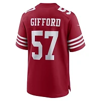 Men's Nike Luke Gifford  Scarlet San Francisco 49ers Team Game Jersey