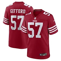Men's Nike Luke Gifford  Scarlet San Francisco 49ers Team Game Jersey
