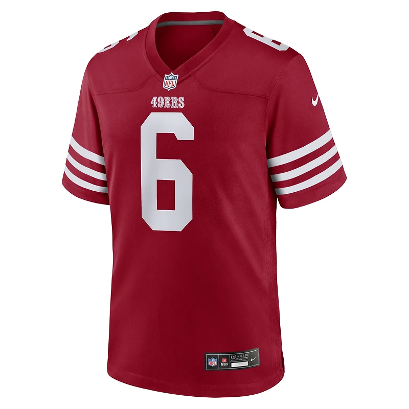Men's Nike Malik Mustapha Scarlet San Francisco 49ers Game Jersey