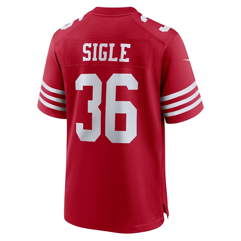 Maillot de match Nike Marques Sigle Scarlet des San Francisco 49ers pour homme