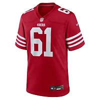 Men's Nike Matt Hennessy  Scarlet San Francisco 49ers Team Game Jersey