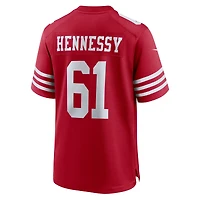 Men's Nike Matt Hennessy  Scarlet San Francisco 49ers Team Game Jersey