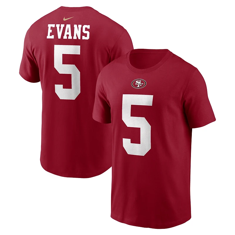 Men's Nike Mike Evans Scarlet San Francisco 49ers Name & Number T-Shirt