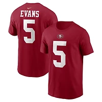 Men's Nike Mike Evans Scarlet San Francisco 49ers Name & Number T-Shirt