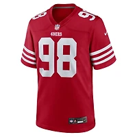 Maillot de match l'équipe Nike Mykel Williams Scarlet San Francisco 49ers pour homme