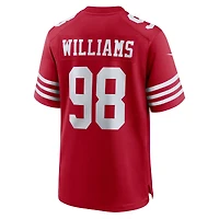 Maillot de match l'équipe Nike Mykel Williams Scarlet San Francisco 49ers pour homme