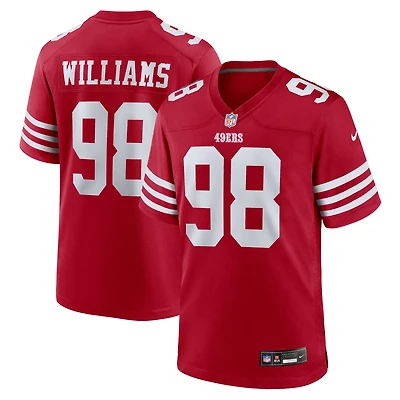 Maillot de match l'équipe Nike Mykel Williams Scarlet San Francisco 49ers pour homme