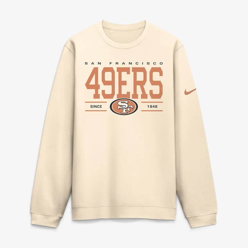 Men's Nike Natural San Francisco 49ers Always Reppin' Club Sweatshirt