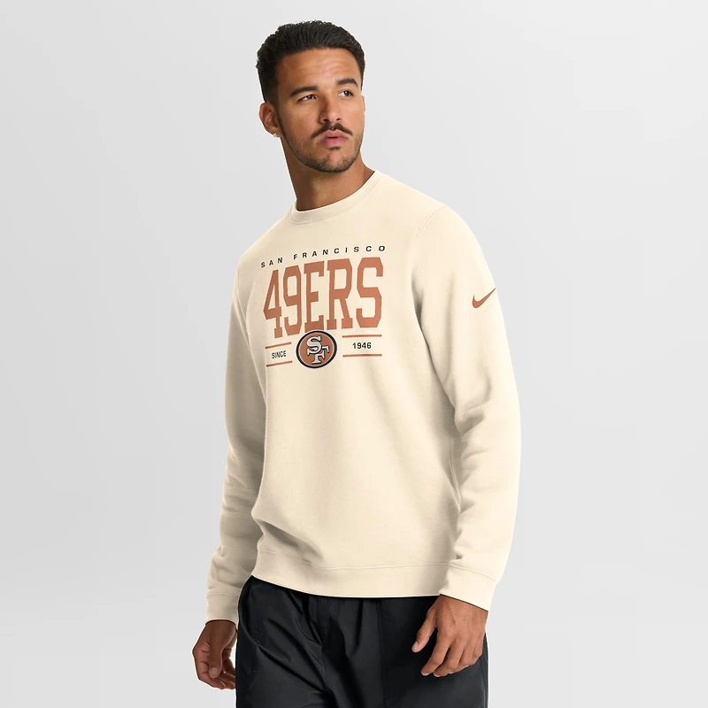 Sweat-shirt Nike Natural San Francisco 49ers Always Reppin' Club pour homme