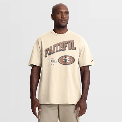 Men's Nike Natural San Francisco 49ers Vintage Mod Blown Away Max90 T-Shirt