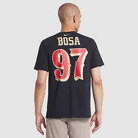 T-shirt Nike Nick Bosa noir pour homme, collection Rivalries 2025 des San Francisco 49ers, avec nom et numéro de joueur
