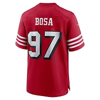 Maillot de match alternatif Nike Nick Bosa Scarlet pour homme des San Francisco 49ers