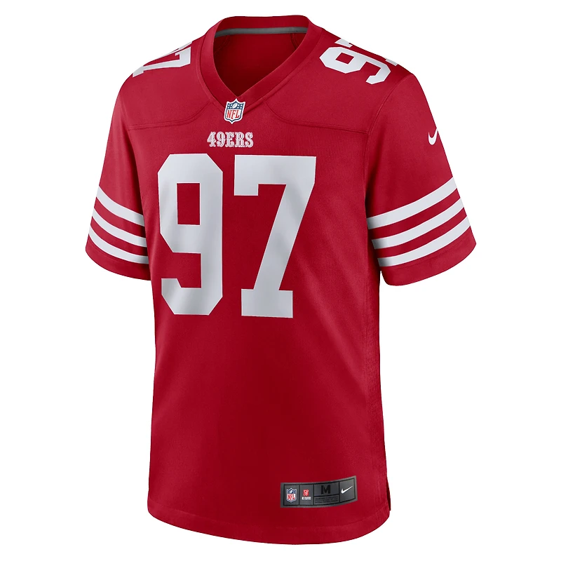 Maillot de match joueur Nike Nick Bosa Scarlet San Francisco 49ers pour homme