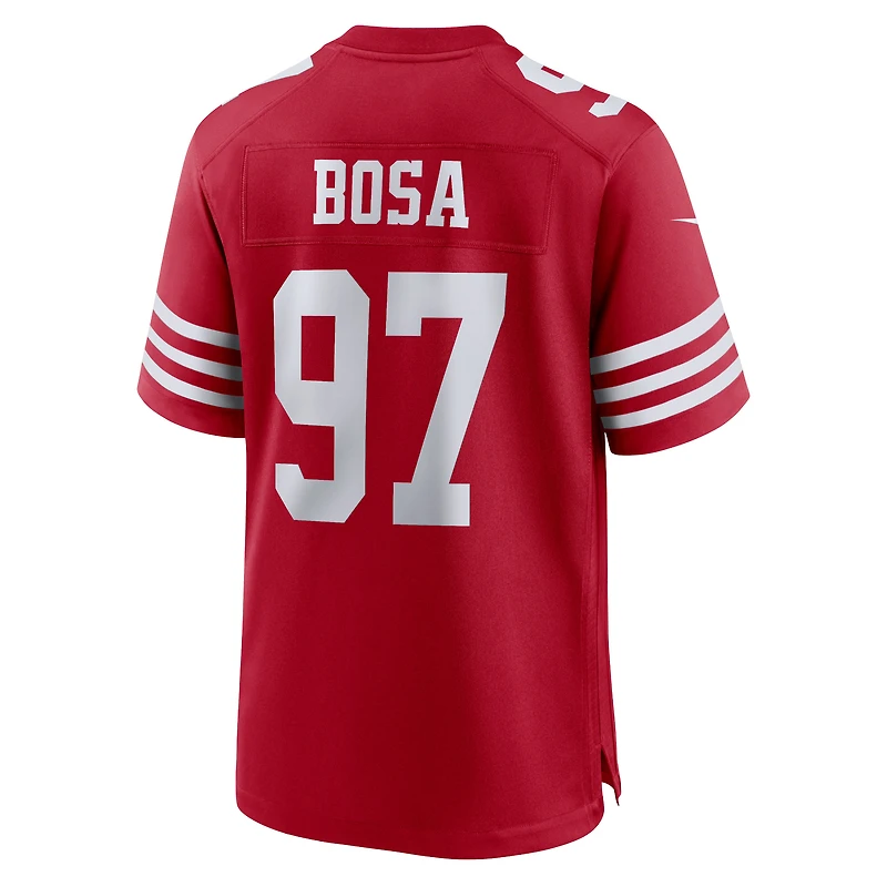 Maillot de match joueur Nike Nick Bosa Scarlet San Francisco 49ers pour homme