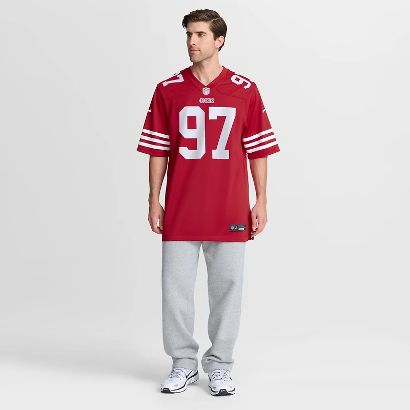 Maillot de match joueur Nike Nick Bosa Scarlet San Francisco 49ers pour homme