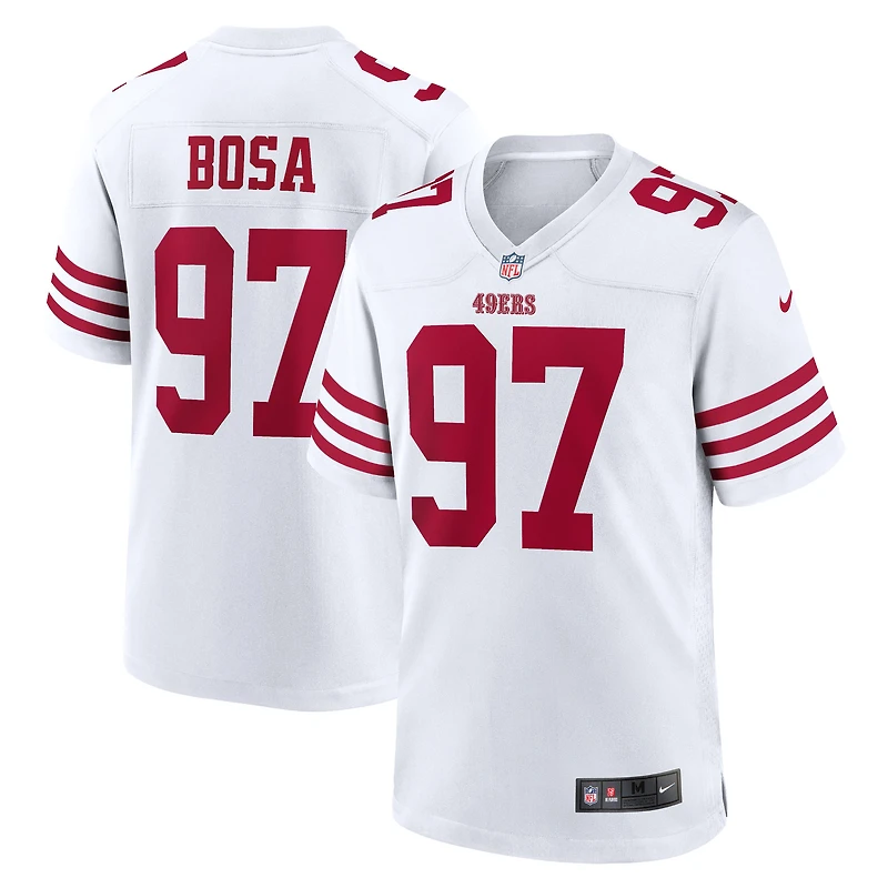 Maillot de match l'équipe Nike Nick Bosa des San Francisco 49ers pour homme, blanc