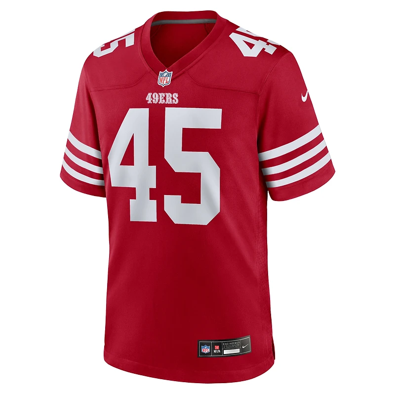 Maillot Nike Nick Martin Scarlet pour homme, équipe des 49ers de San Francisco