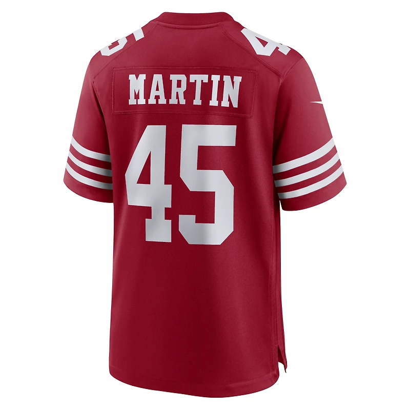 Maillot Nike Nick Martin Scarlet pour homme, équipe des 49ers de San Francisco