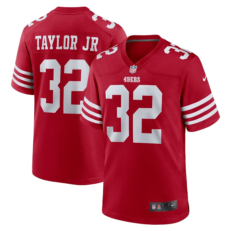 Maillot Nike Patrick Taylor Jr. Scarlet San Francisco 49ers Team Game pour homme