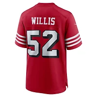 Maillot Nike Patrick Willis Scarlet pour homme, joueur retraité des San Francisco 49ers, match alternatif