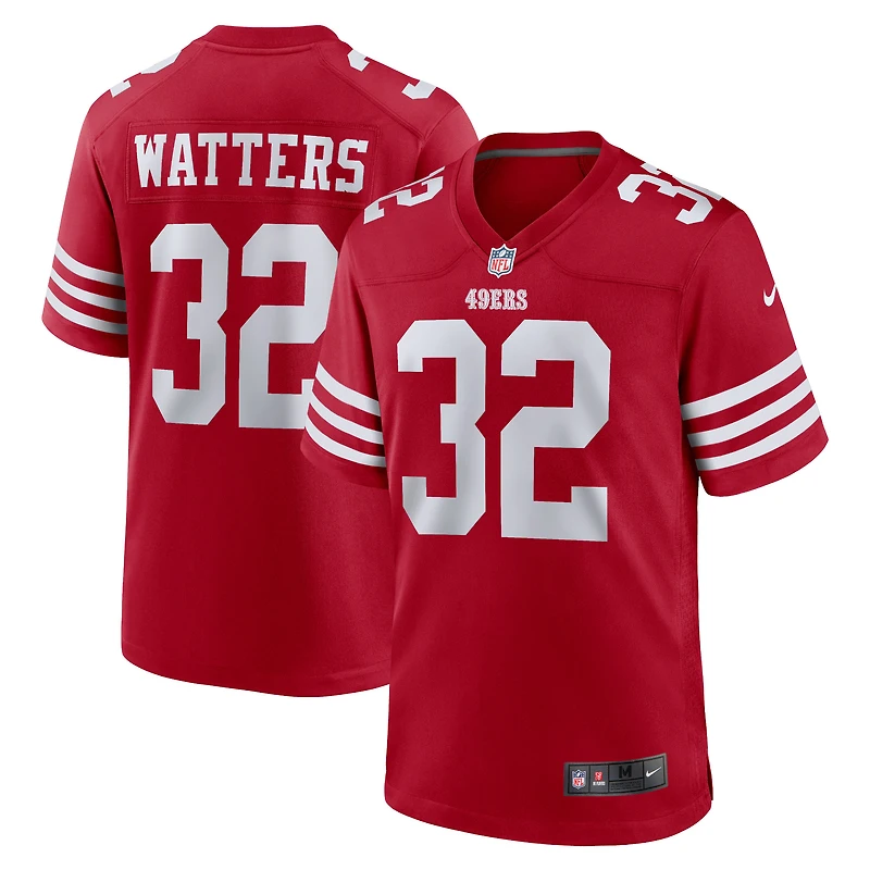 Maillot de match joueur retraité Nike Ricky Watters Scarlet San Francisco 49ers pour homme