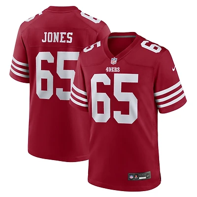 Maillot de match Nike Robert Jones Scarlet des 49ers San Francisco pour homme