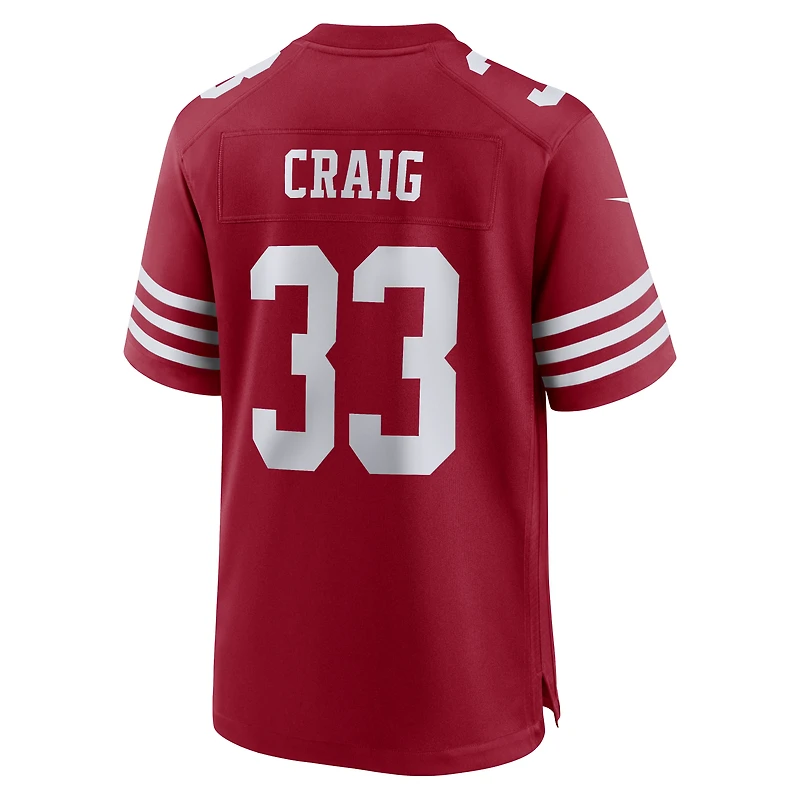 Men's Nike Roger Craig Scarlet San Francisco 49ers Team Retired Game Jersey