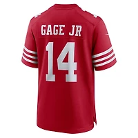 Maillot de match Nike Russell Gage Jr. Scarlet des San Francisco 49ers pour homme