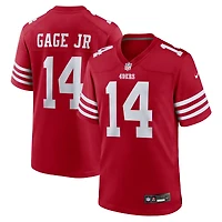 Maillot de match Nike Russell Gage Jr. Scarlet des San Francisco 49ers pour homme