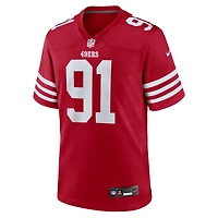 Maillot de match Nike Sam Okuayinonu Scarlet des San Francisco 49ers pour homme