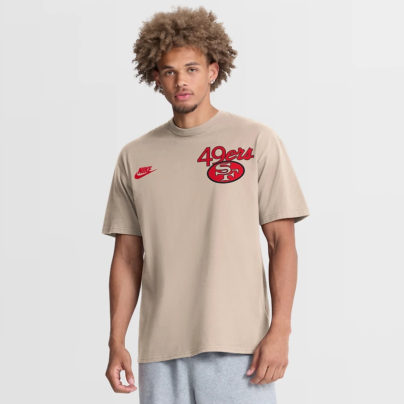 T-shirt Nike Sand San Francisco 49ers Rewind Max90 pour homme
