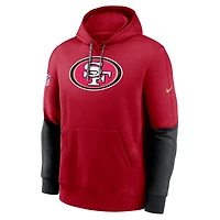Men's Nike Scarlet San Francisco 49ers 2024 Sideline Club Pullover Hoodie