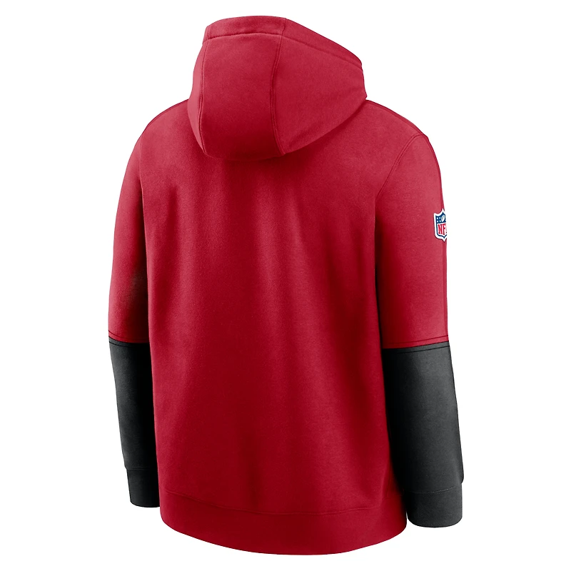 Men's Nike Scarlet San Francisco 49ers 2024 Sideline Club Pullover Hoodie