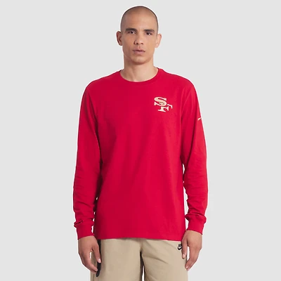 T-shirt à manches longues Nike Scarlet San Francisco 49ers 2025 Rivalries Collection Essential pour homme