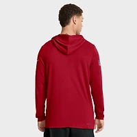 Men's Nike Scarlet San Francisco 49ers 2025 Sideline Pure Fury Dri-FIT Long Sleeve Hoodie T-Shirt