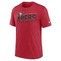 Men's Nike Scarlet San Francisco 49ers Believe The Game Tri-Blend T-Shirt