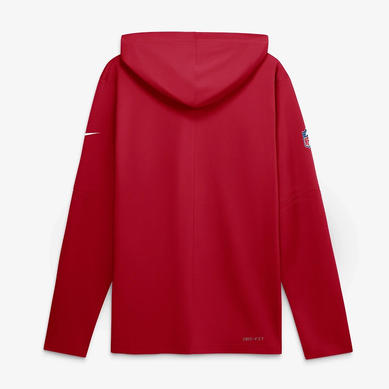 Men's Nike Scarlet San Francisco 49ers Big & Tall Dri-FIT Hooded Long Sleeve T-Shirt