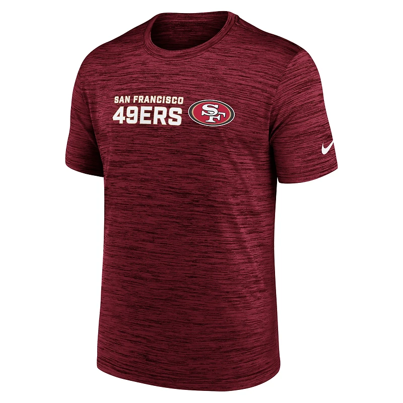 T-shirt Nike Scarlet San Francisco 49ers pour homme, grande taille, Primetime Reverse Play Velocity Performance