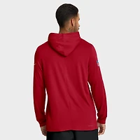 T-shirt à capuche manches longues Nike Scarlet San Francisco 49ers pour homme, coupe grande et taille, Dri-FIT