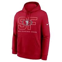 Men's Nike Scarlet San Francisco 49ers Busted Play Club Fleece Pullover Hoodie
