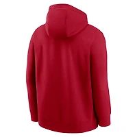 Men's Nike Scarlet San Francisco 49ers Busted Play Club Fleece Pullover Hoodie