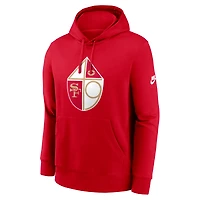 Sweat à capuche Nike Scarlet San Francisco 49ers Club Fleece pour homme