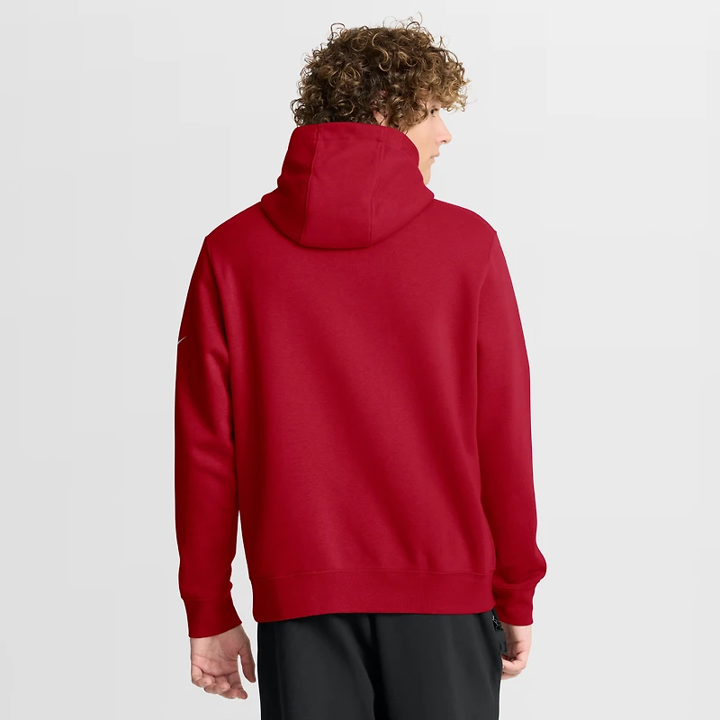 Sweat à capuche polaire Nike Scarlet San Francisco 49ers Club pour homme